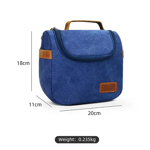 Spacious canvas weekender travel bag storage design